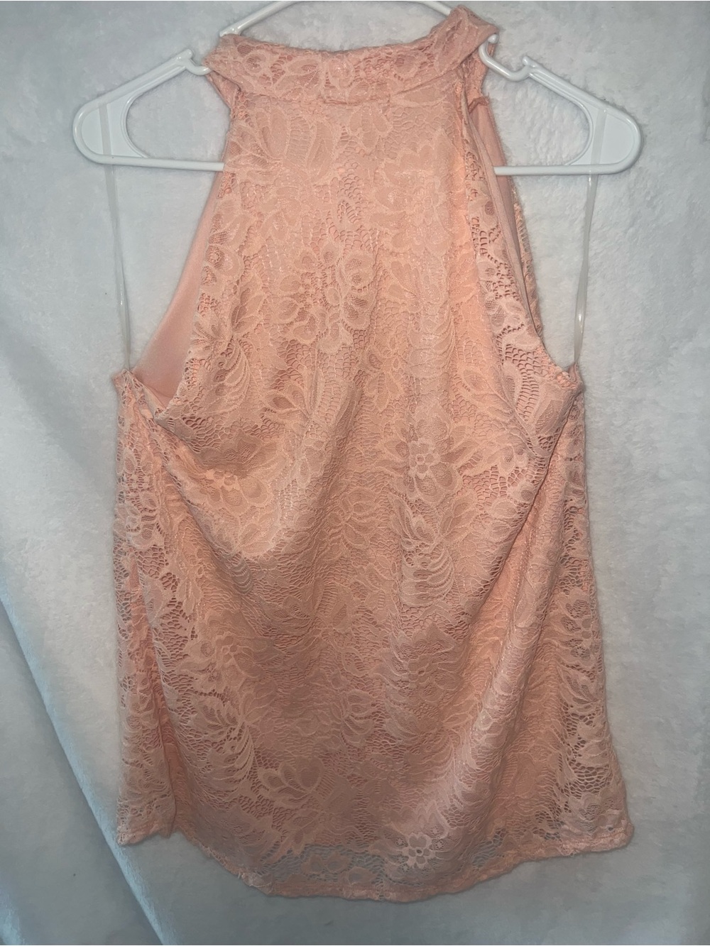 Peach Lace Halter Camisole by - Picture 2 of 4